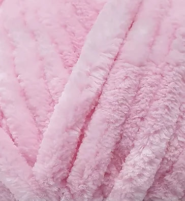 Scrumpalicious super chunky chenille yarn by Cygnet Yarns in powder pink