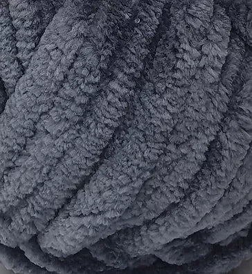 Scrumpalicious super chunky chenille yarn by Cygnet Yarns in smokey grey