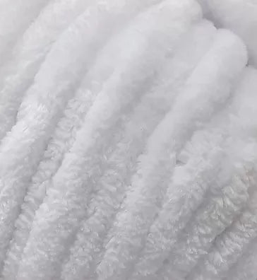 Scrumpalicious super chunky chenille yarn by Cygnet Yarns in soft white
