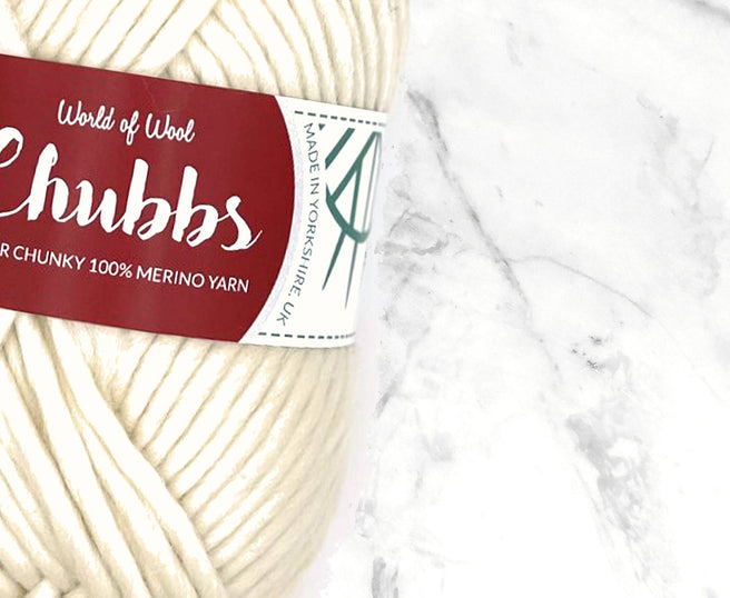 Chubbs Super Chunky Merino Yarn in natural white